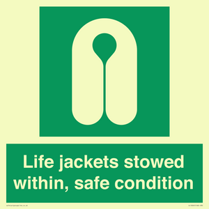 Life jackets stowed within